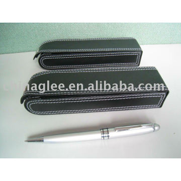 gift pen set PU leather case with metal pen